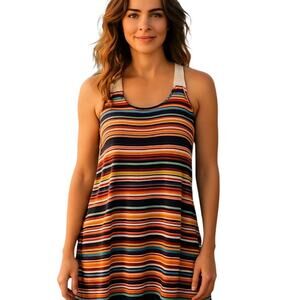 Women's 3X Stripped Sleeveless Maxi BOHO Sun Dress Plus Size22W 24W 3XL XXXL